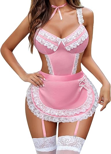 Naughty Maid Role-Play Babydoll Lingerie Set