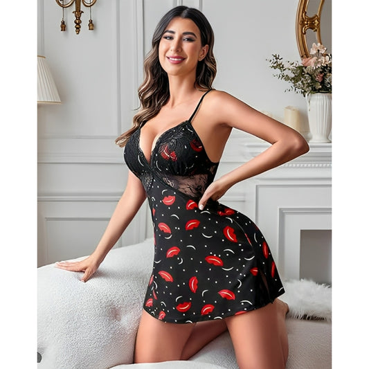 Naughty Lips babydoll lingerie